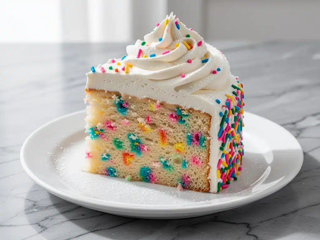 homemade funfetti birthday cake - featured image