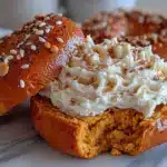 homemade pumpkin bagels - featured image