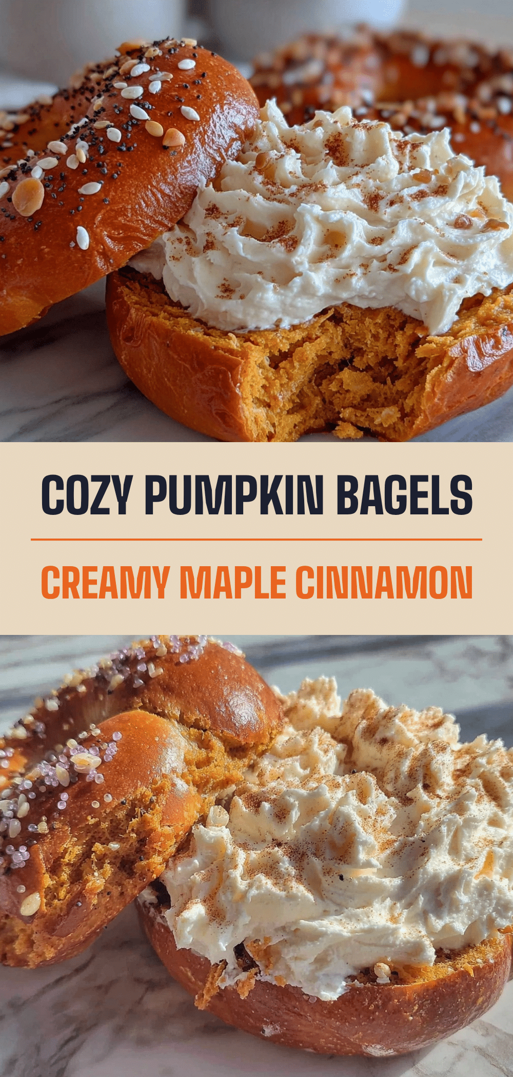 Homemade Pumpkin Bagels: Easy Kids Activity 5 homemade pumpkin bagels recipe