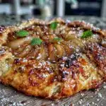 honey poached pear galette - featured image