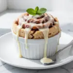keto cinnamon roll mug cake - featured image