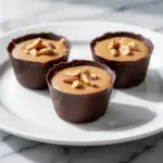 low-carb chocolate peanut butter fat bomb cups - featured image