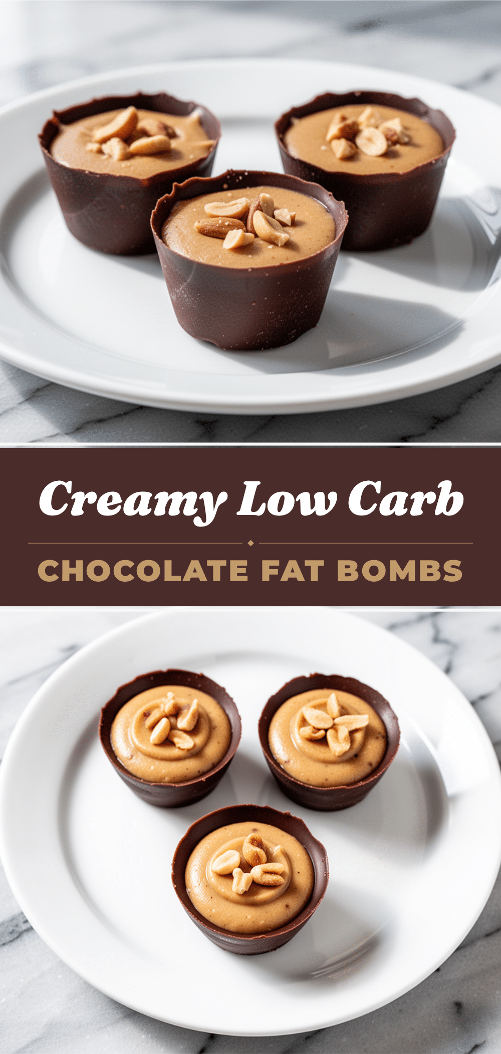 Low-Carb Chocolate Peanut Butter Fat Bomb Cups: 5-Ingredient Keto Treat 5 low-carb chocolate peanut butter fat bomb cups recipe