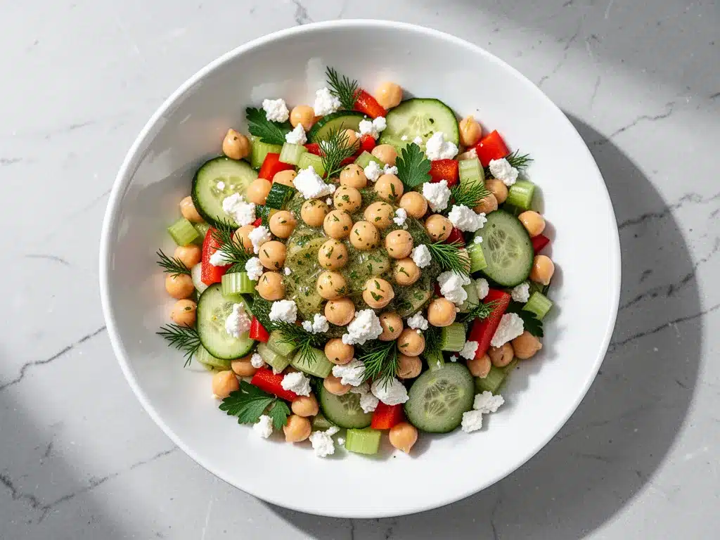 Mediterranean Chickpea Salad: Easy No-Cook Recipe 4 Mediterranean Chickpea Salad preparation steps