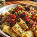 One-Pot Creamy Cajun Sausage Rigatoni - featured image