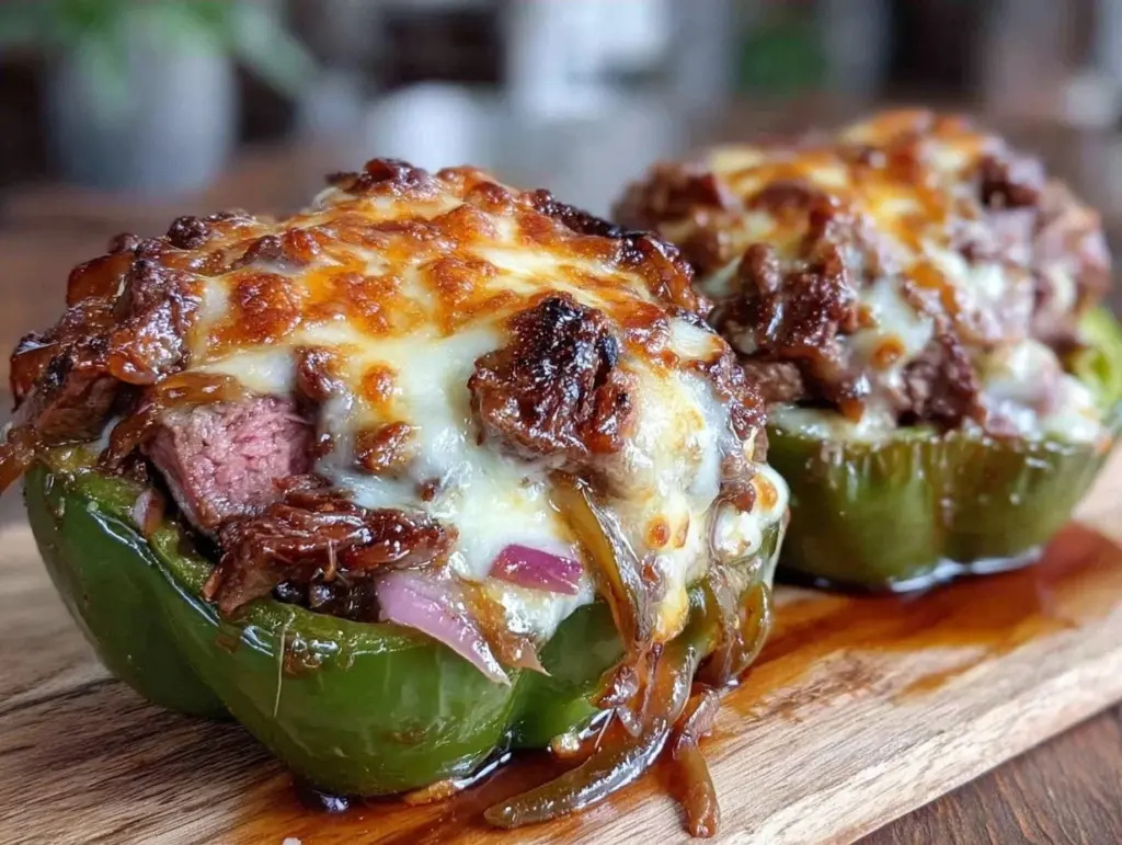 Philly Cheesesteak Stuffed Peppers - featured image