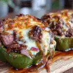 Philly Cheesesteak Stuffed Peppers - featured image