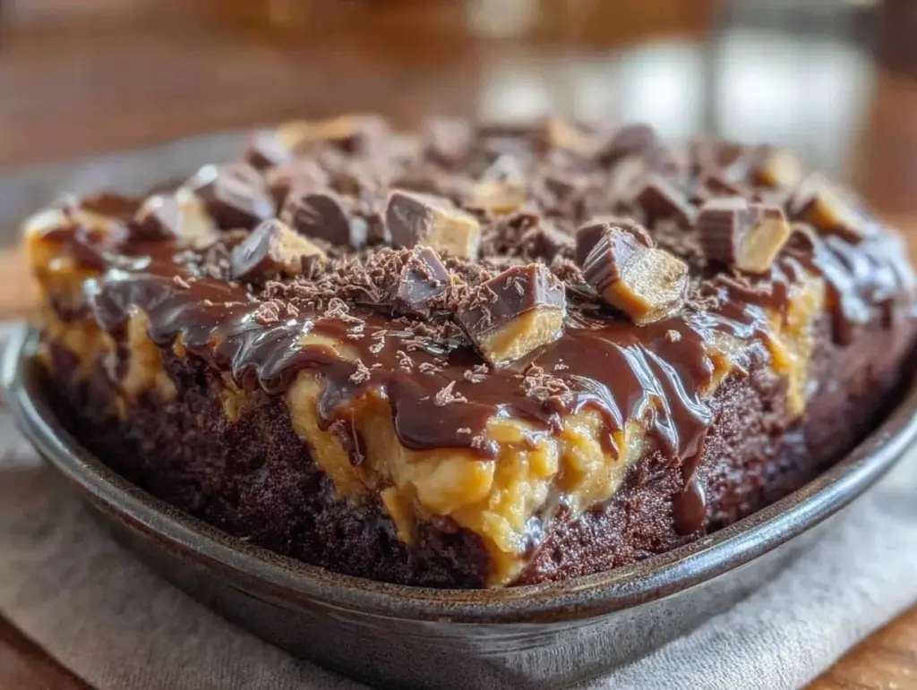 Reeses Poke Cake - featured image