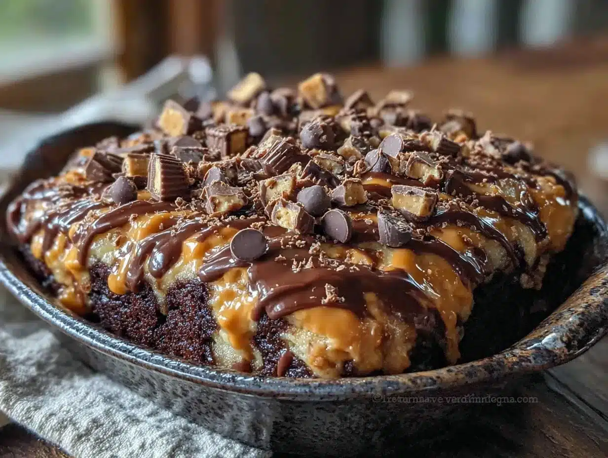 Reeses Poke Cake: 5-Ingredient Summer Treat 4 Reeses Poke Cake preparation steps