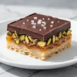salted honey pistachio shortbread bars - featured image