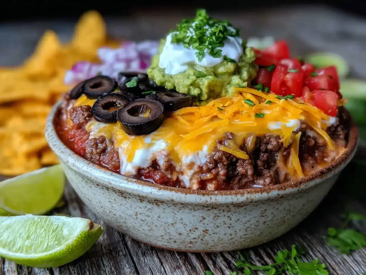 Seven Layer Taco Dip: 5 Ingredients for Budget Game Day 4 seven layer taco dip preparation steps