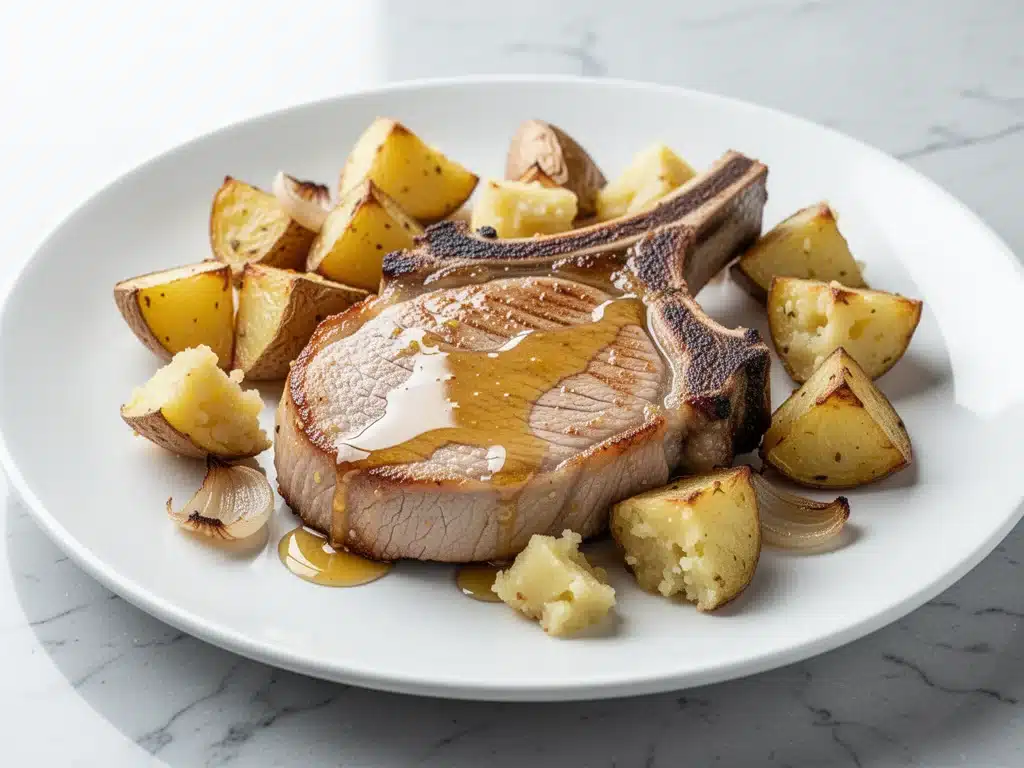 Home 2 Sheet Pan Honey Mustard Pork Chops - featured image