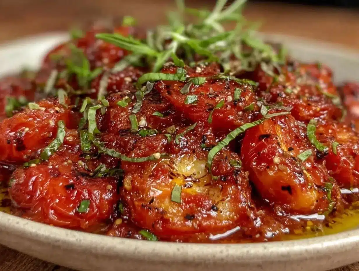 Slow Roasted Tomato Sauce: Best Fresh Basil Recipe 4 slow roasted tomato sauce preparation steps