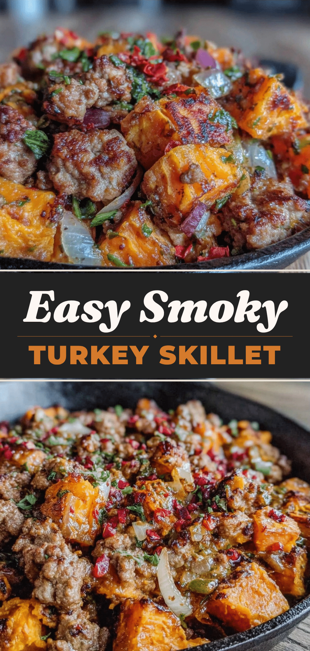 Smoky Ground Turkey Sweet Potato Skillet: 1 Pot Campfire Dinner 5 smoky ground turkey sweet potato skillet recipe