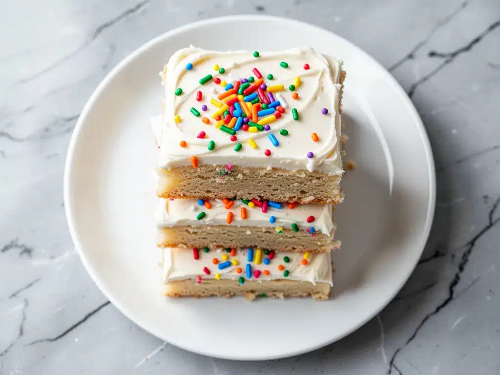 Soft Frosted Sugar Cookie Bars with Rainbow Sprinkles 4 soft frosted sugar cookie bars preparation steps