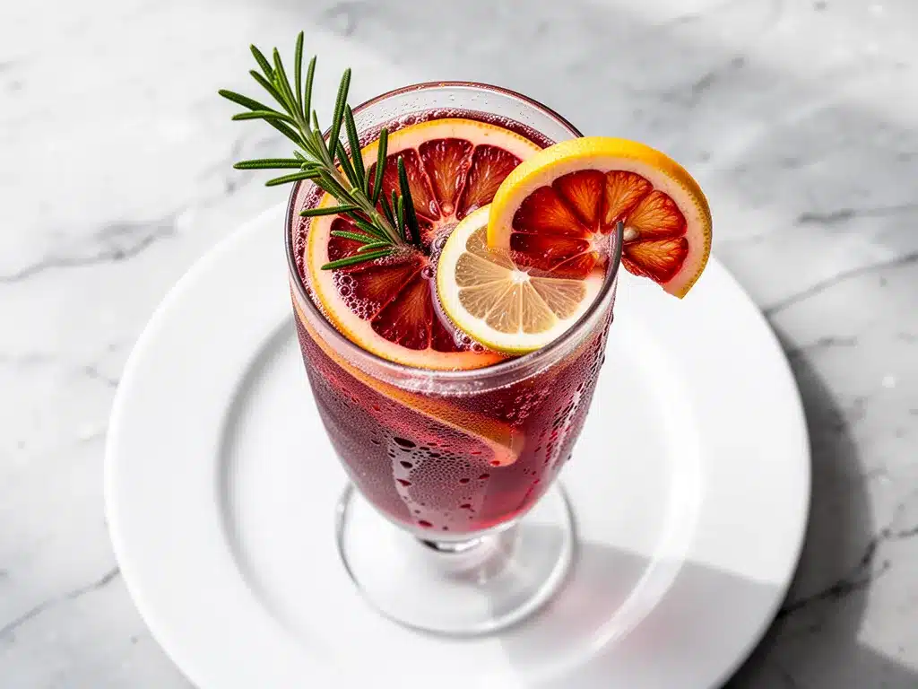Sparkling Pomegranate Rosemary Mocktail: 3-Ingredient Drink 4 sparkling pomegranate rosemary mocktail preparation steps