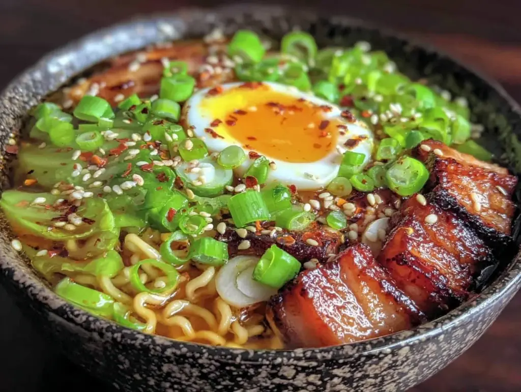 spicy ramen noodle bowl - featured image