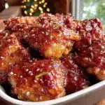sticky baked sesame chicken thighs - featured image