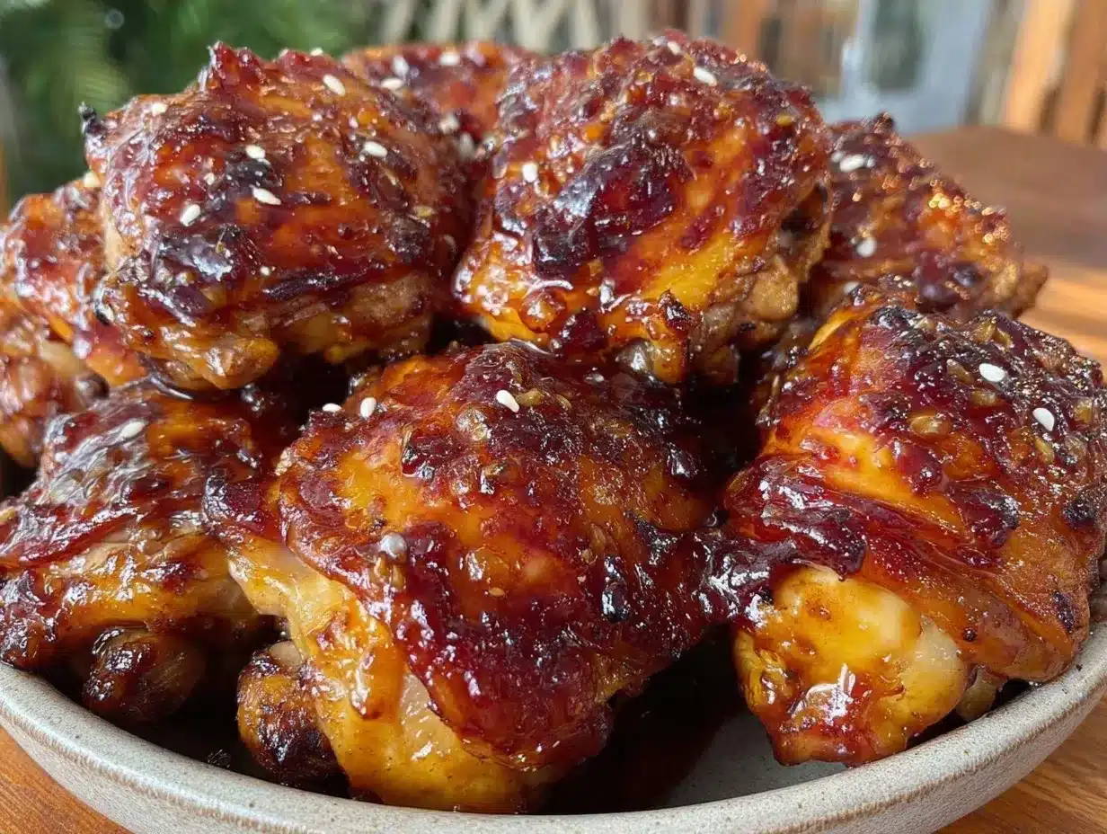 Sticky Baked Sesame Chicken Thighs: Kids Help Make 4 sticky baked sesame chicken thighs preparation steps