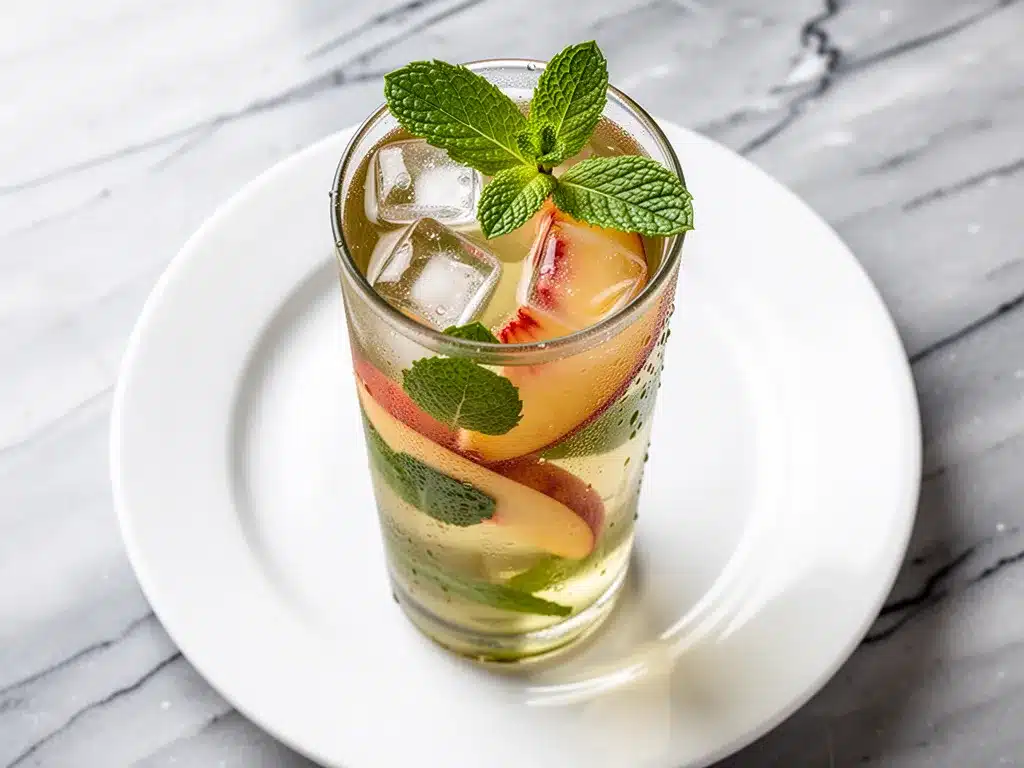Sugar-Free Peach Green Tea Refresher: 5 Min Summer Drink 4 sugar-free peach green tea refresher preparation steps