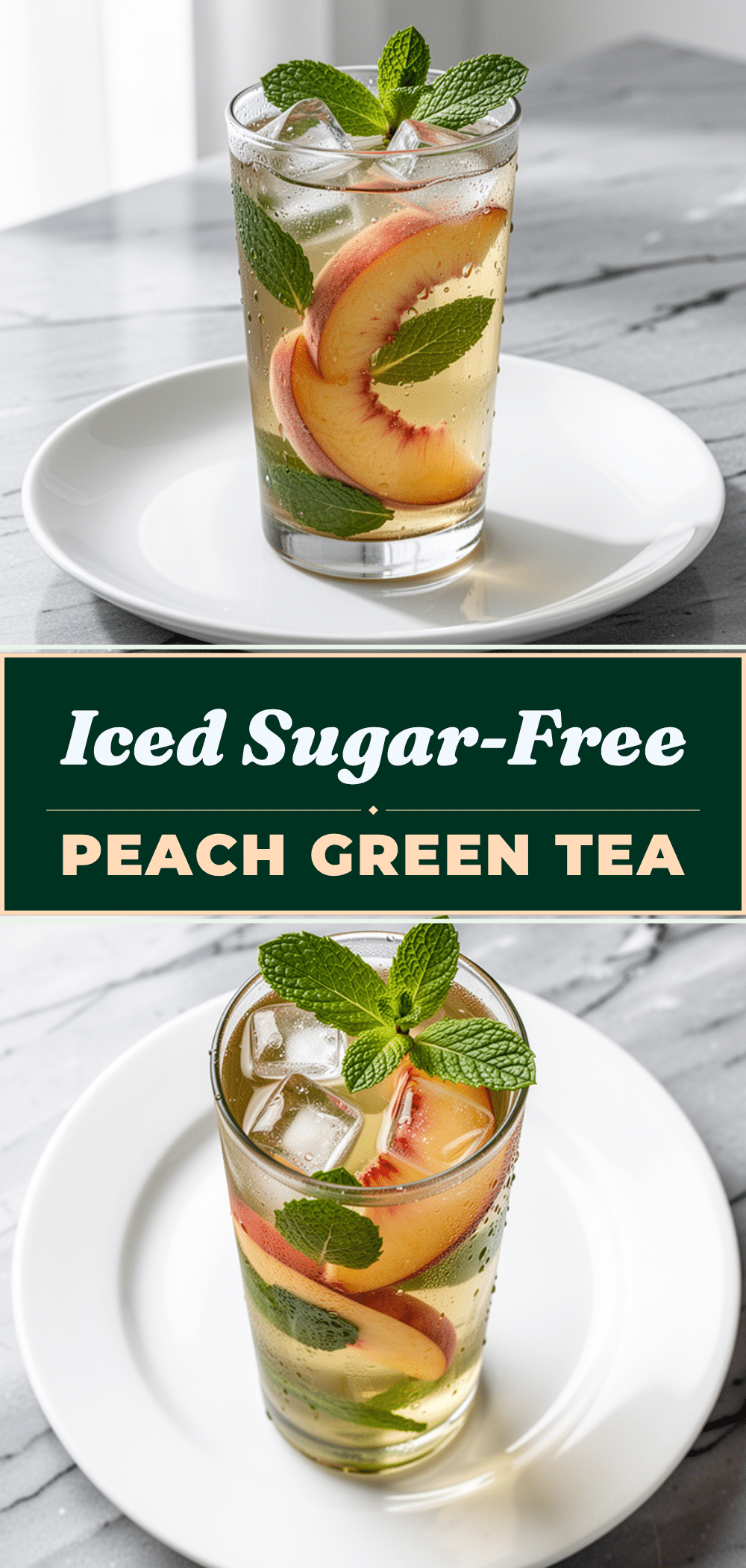 Sugar-Free Peach Green Tea Refresher: 5 Min Summer Drink 5 sugar-free peach green tea refresher recipe