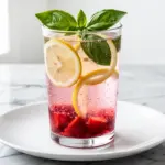 sugar-free strawberry basil lemonade - featured image