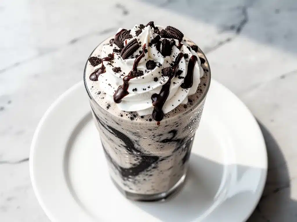 Perfect Thick Cookies and Cream Milkshake Recipe 4 thick cookies and cream milkshake preparation steps
