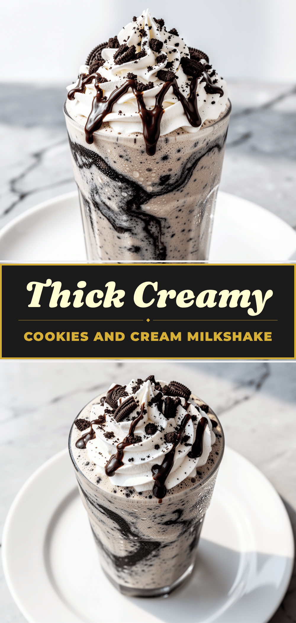 Perfect Thick Cookies and Cream Milkshake Recipe 5 thick cookies and cream milkshake recipe
