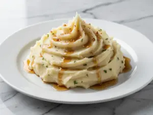 ultra-creamy garlic mashed potatoes with brown butter - featured image