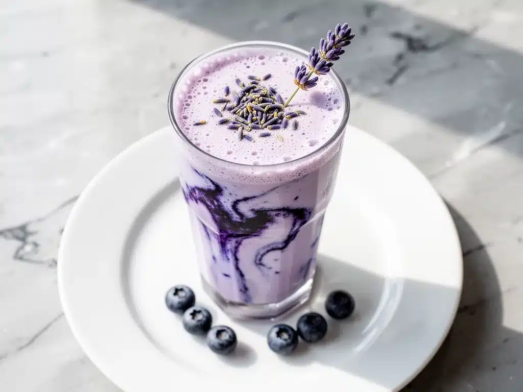 Vegan Blueberry Lavender Oat Milk Latte: 3-Step Recipe 4 vegan blueberry lavender oat milk latte preparation steps